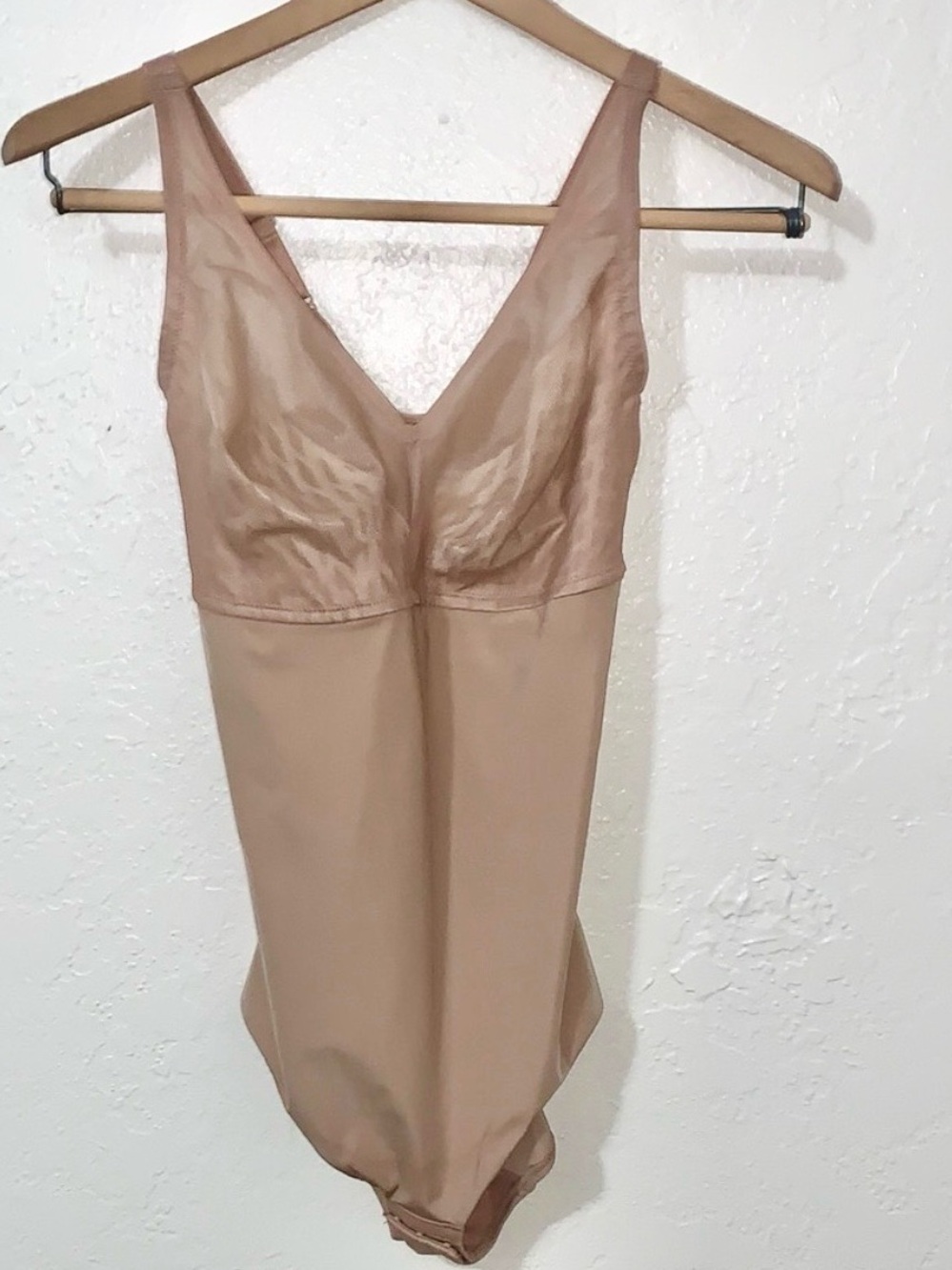 Wacoal 801336 Elevated Allure Wire Free Bodysuit 36DDD Nude Shapewear